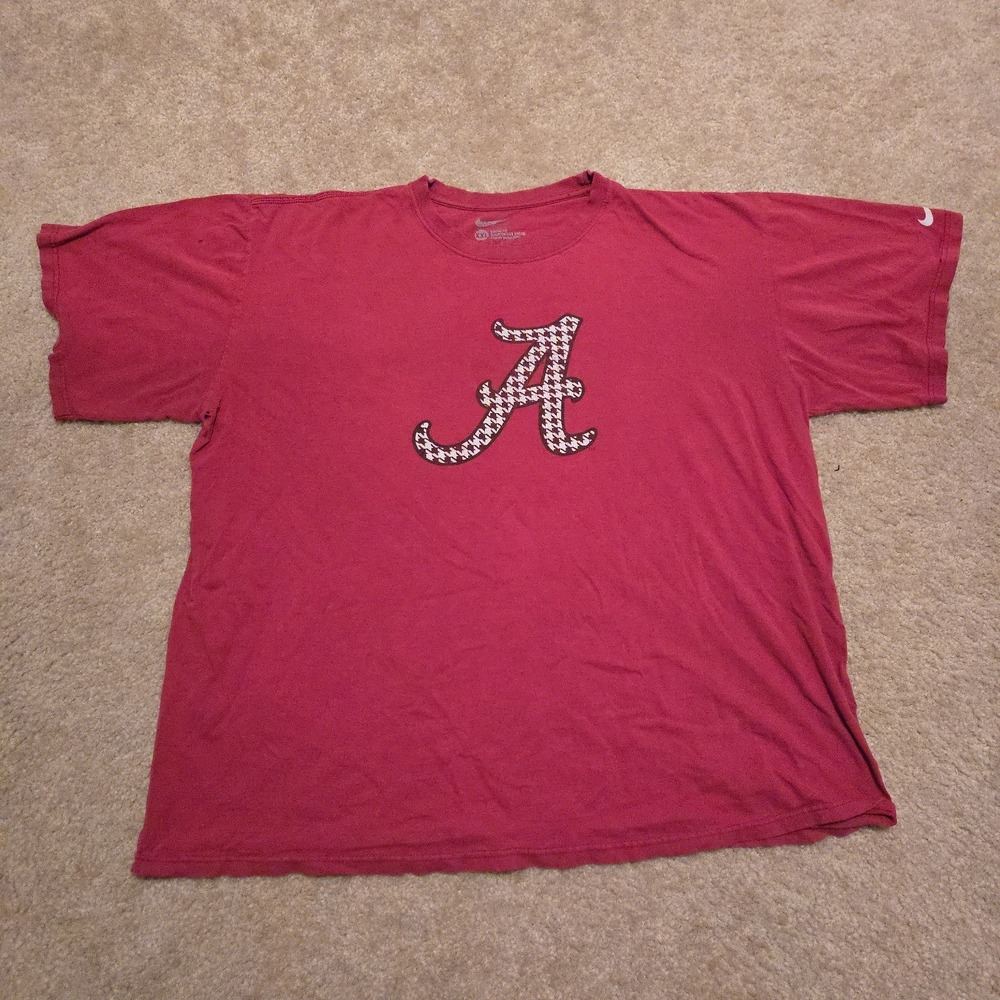 Nike Alabama Crimson Tide Shirt Mens 2XL Red Script A Graphic Tee SEC Football